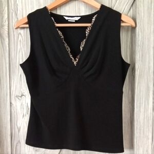 Bianca Nygard Black Sleeveless Top M